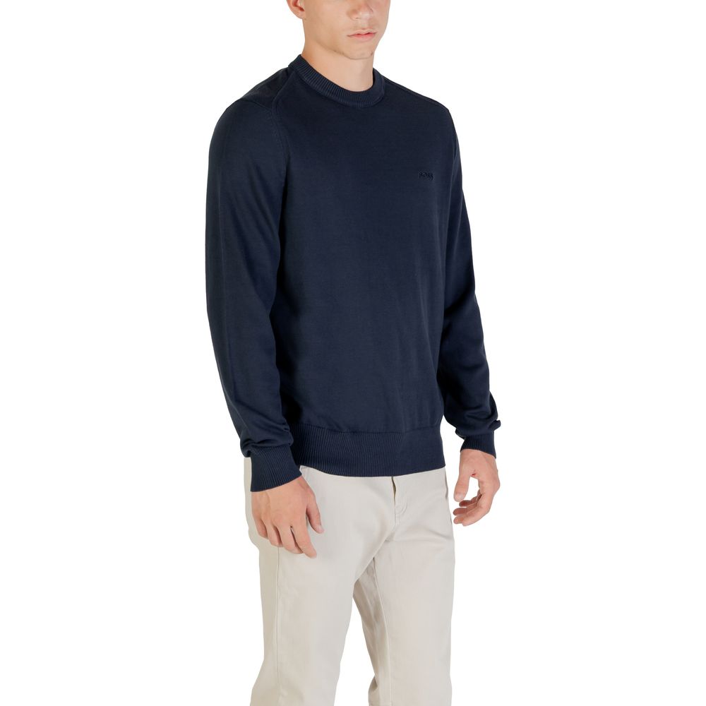 Hugo Boss Blue Cotton Sweatshirt