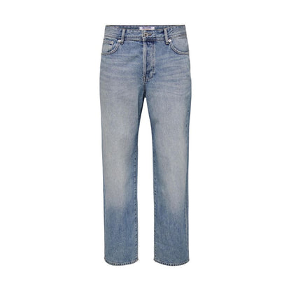 Only & Sons Blue Cotton Relaxed Fit Jeans