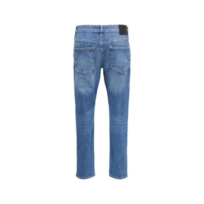 Only & Sons Blue Cotton Relaxed Fit Jeans