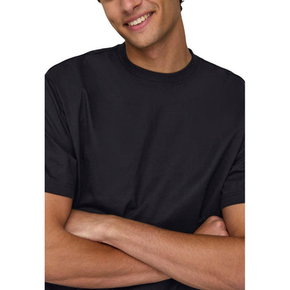 Only & Sons Black Organic Cotton T-Shirt