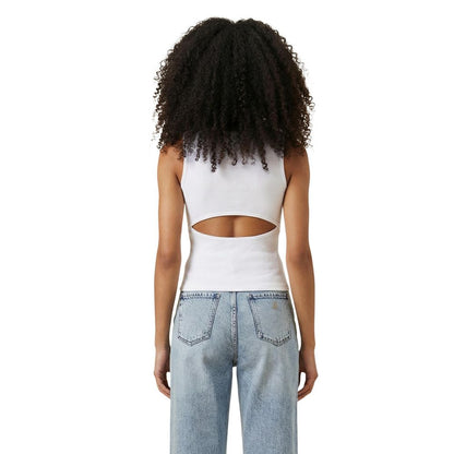 Calvin Klein Jeans White Cotton Tank Tops
