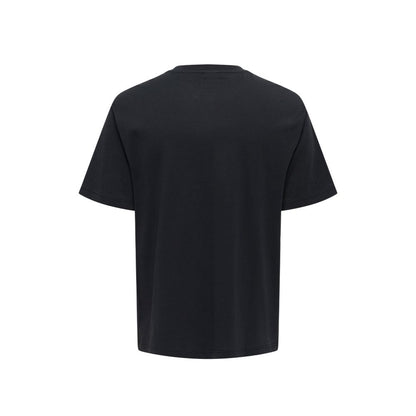 Only & Sons Black Cotton T-Shirt