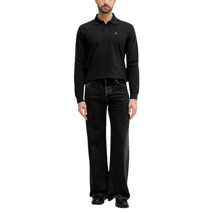 Calvin Klein Jeans Black Cotton Long Sleeve T-Shirt