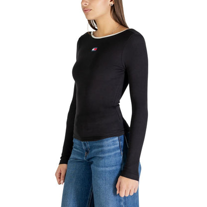 Tommy Hilfiger Jeans Black Recycled Cotton Long Sleeve T-Shirt