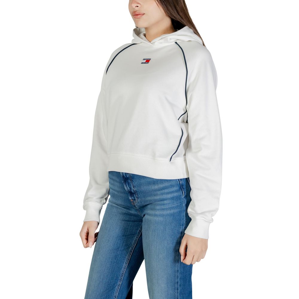 Tommy Hilfiger Jeans Cream Recycled Cotton Hoodie