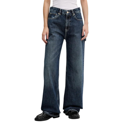 Jeans by Tommy Hilfiger Jeans for women in denim cotton blue presents a tailored silhouette, showcasing a tailored relaxed-fit, regular-fit & mom and long cut with a refined for a truly tailored aesthetic.