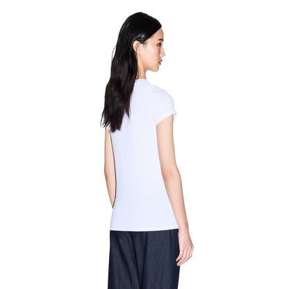 Armani Exchange White Cotton T-Shirt
