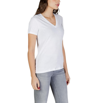 Armani Exchange White Cotton T-Shirt