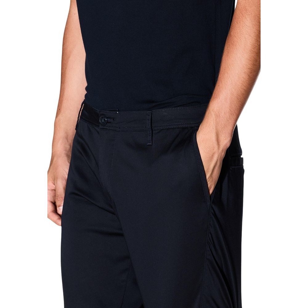 Armani Exchange Blue Cotton Skinny Pants