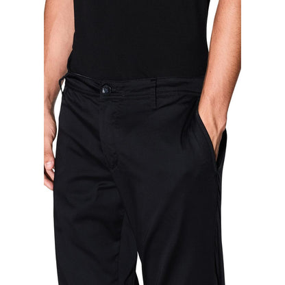 Armani Exchange Black Cotton Skinny Pants