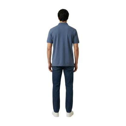 Armani Exchange Blue Cotton Polo Shirt