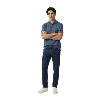 Armani Exchange Blue Cotton Polo Shirt