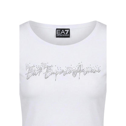 EA7 Emporio Armani White Elastane T-Shirt