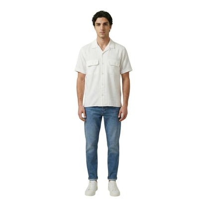 Antony Morato Beige Viscose Shortsleeve Shirt