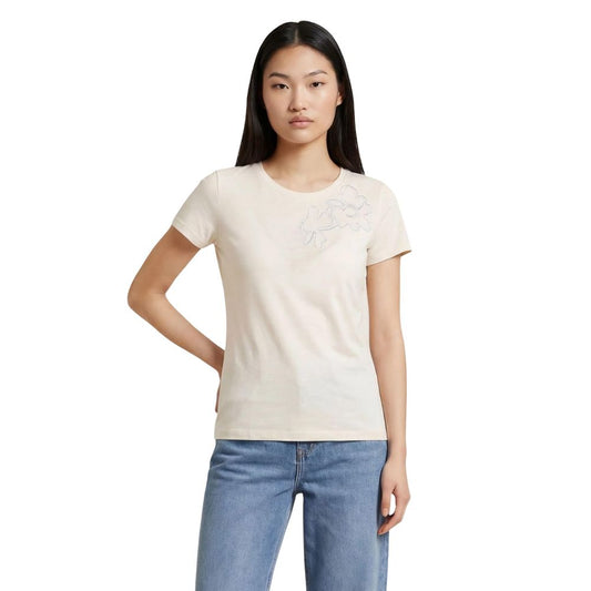 T-Shirt by Liu Jo for women in cotton white & floral features a plush silhouette, showcasing a sophisticated and for a truly plush finish.