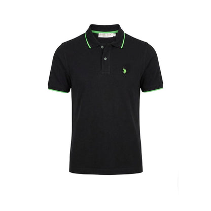 U.S. POLO ASSN. Black Cotton Polo Shirt