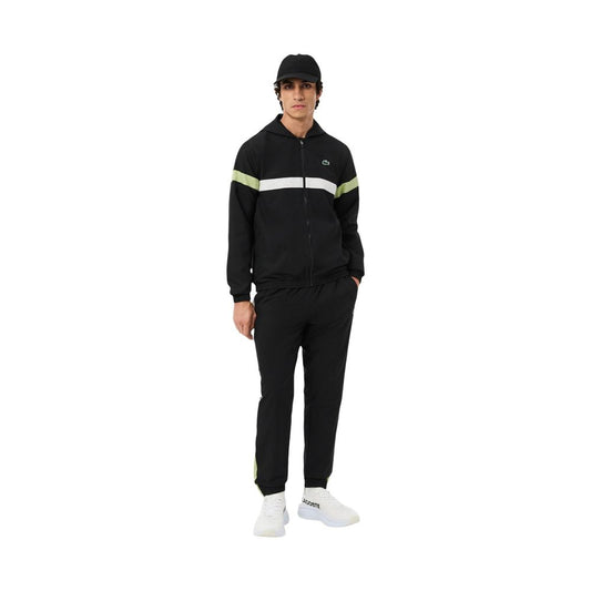 Lacoste Men's Polyester Track Suit - Black White