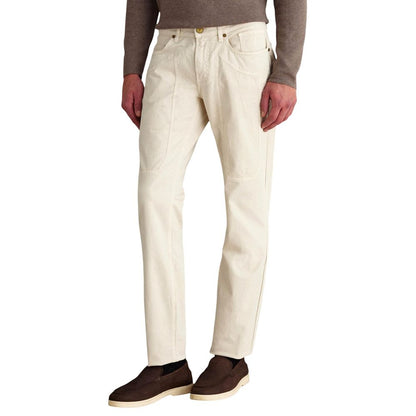 Jeckerson White Elastane Skinny Pants