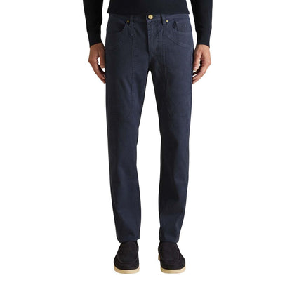 Jeckerson Blue Elastane Skinny Pants