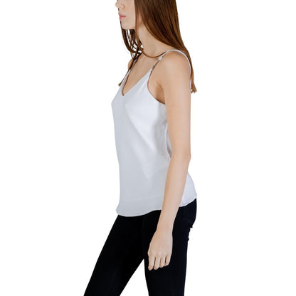 Guess White Polyester Tank Tops