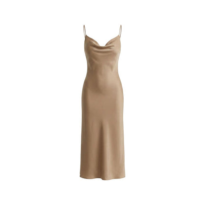 Guess Beige Lyocell Long Dress