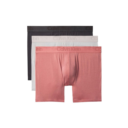 Underwear Boxer Briefs by Calvin Klein Underwear for men in polyester & lyocell gray showcases a subtle silhouette, offering a sophisticated look from the Men's Polyester & Lyocell Underwear Boxer Briefs collection.