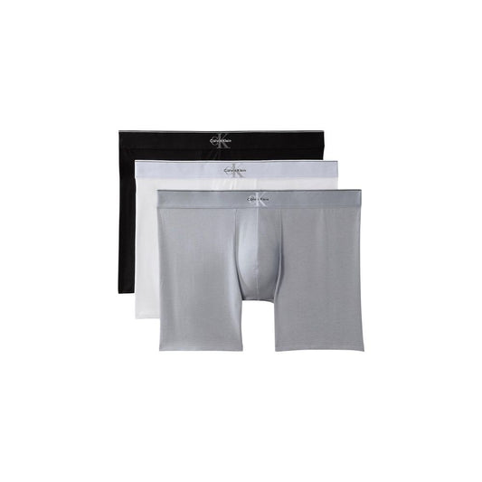 Underwear Boxer Briefs by Calvin Klein Underwear for men in stretch cotton bicolour, signature & print features a sleek silhouette, perfectly showcasing the sophisticated design of this Men's Stretch Cotton Underwear Boxer Briefs with a sleek fit.