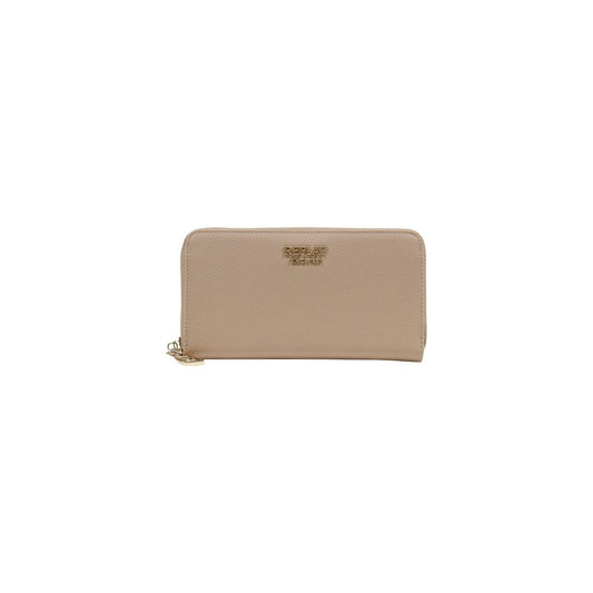 Wallet by Replay for women in polyester polyurethane leather brown & gold presents a refined silhouette, artfully capturing the essence of the Polyester Polyurethane Leather Wallet design with sophisticated for a refined look.