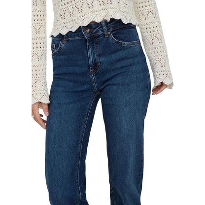 Only Blue Cotton Bootcut Jeans