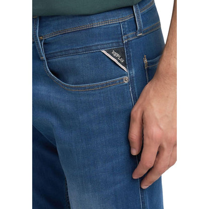 Replay Blue Cotton Skinny Jeans