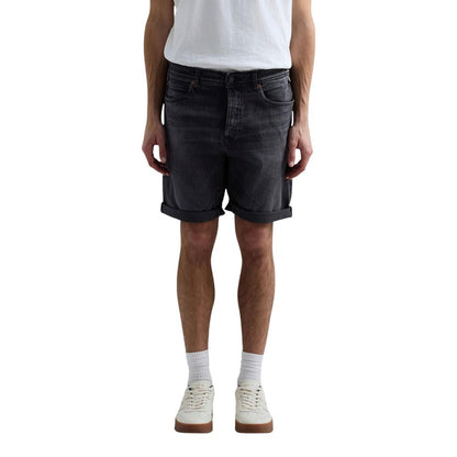 Replay Gray Cotton Bermuda Shorts
