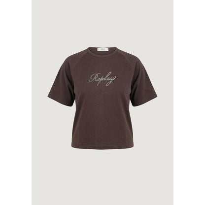Replay Brown Cotton T-Shirt