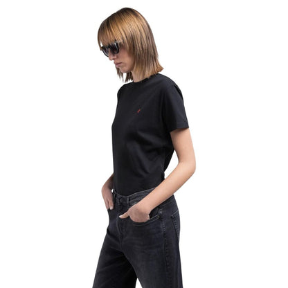Replay Black Cotton T-Shirt