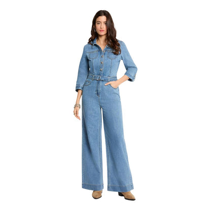 Morgan De Toi Women's Cotton One-Piece - Light Blue