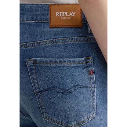 Replay Blue Cotton Skinny Jeans
