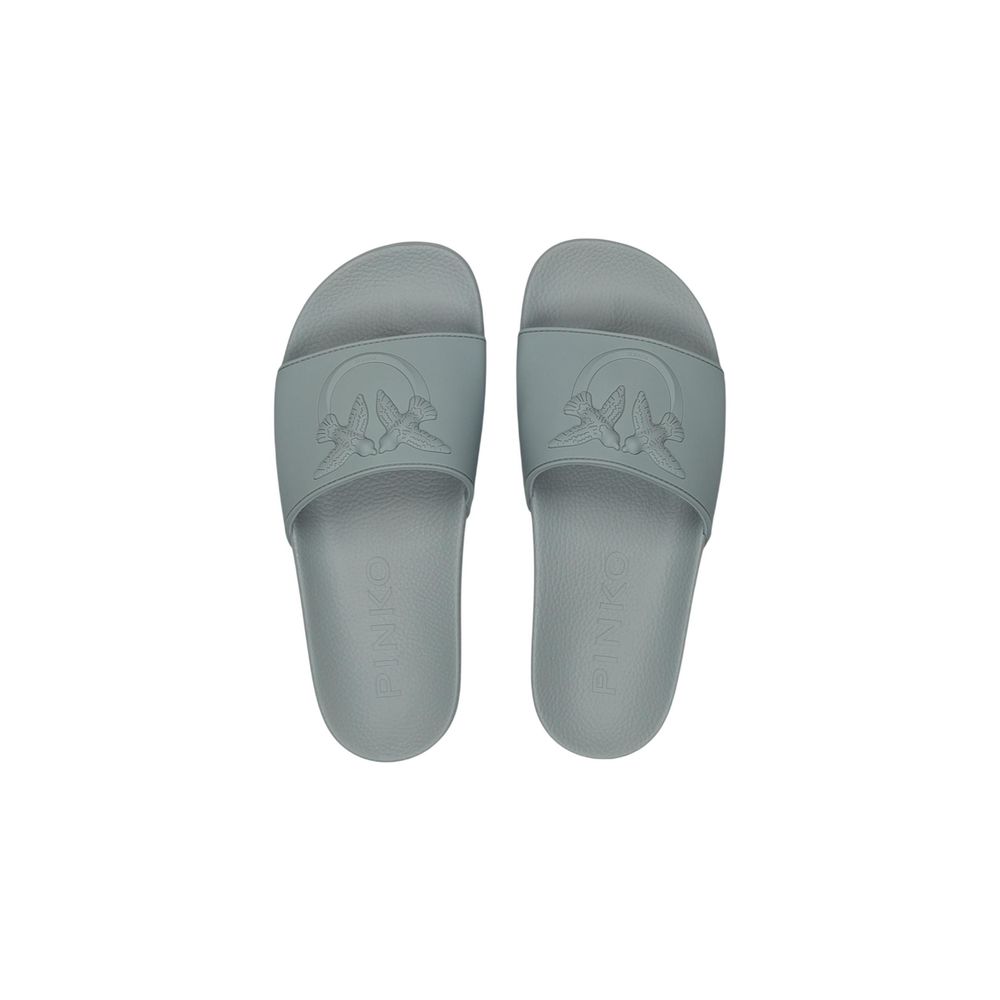 PINKO Women's PVC Slider Slippers - Green