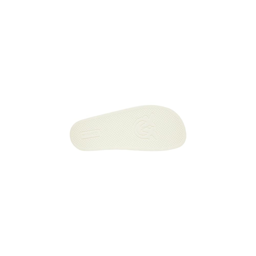 PINKO Women's PVC Slider Slippers - White
