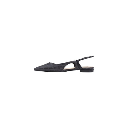 Liu Jo Women's Polyethylene & Polyurethane Low-Heel Platform Slingback Pumps Heels - Black Patterned