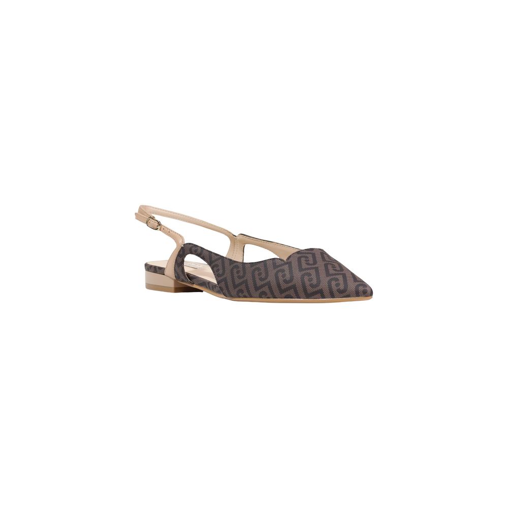 Liu Jo Women's Polyethylene & Polyurethane Low-Heel Platform Slingback Pumps Heels - Brown Patterned