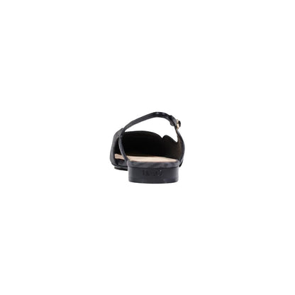 Liu Jo Women's Polyethylene & Polyurethane Low-Heel Platform Slingback Pumps Heels - Black Patterned