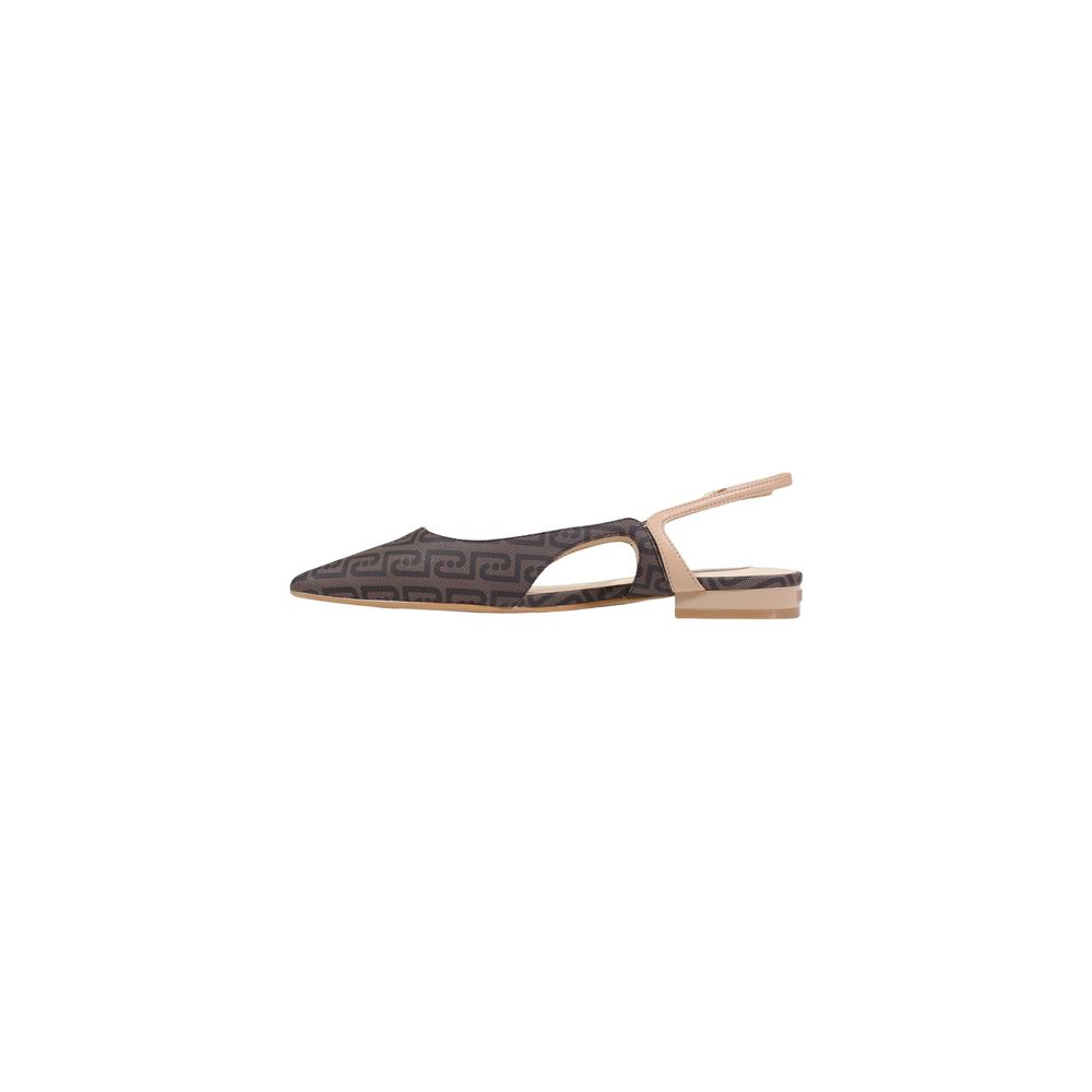 Liu Jo Women's Polyethylene & Polyurethane Low-Heel Platform Slingback Pumps Heels - Brown Patterned
