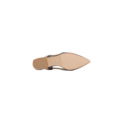 Liu Jo Women's Polyethylene & Polyurethane Low-Heel Platform Slingback Pumps Heels - Brown Patterned