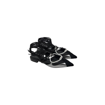 PINKO Women's Leather Ballet Sandals Flat Shoes - Black