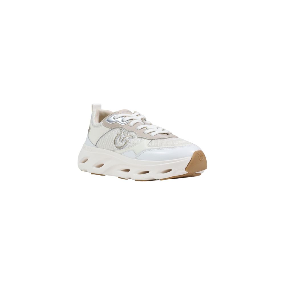 PINKO Women's Chunky Polyester Leather Sneakers - Pink White