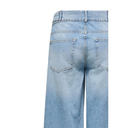 Jeans by Only for women in denim cotton light-blue features an refined tailoring silhouette, showcasing a premium relaxed-fit, regular-fit, wide & mom with a high rise and long cut for a refined tailoring look.