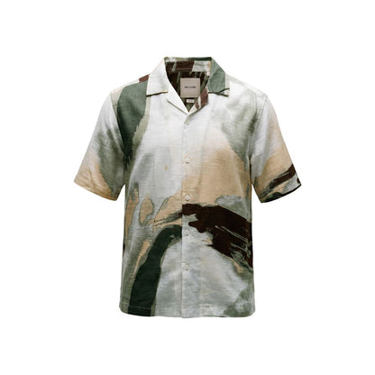 Only & Sons Men's Relaxed Fit Short-Sleeve Viscose Shirt - Bicolour Print
