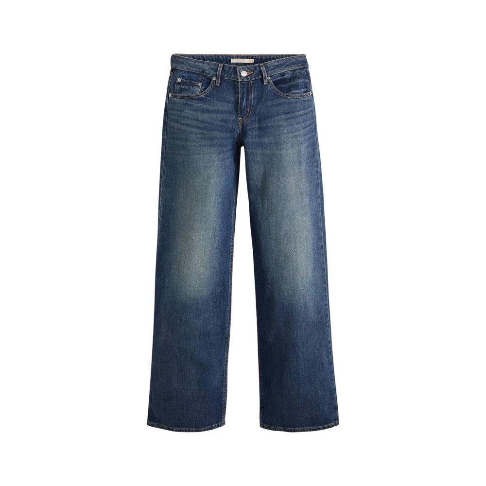 Levi's Women's Relaxed Fit Regular Wide Mom Low Rise Lyocell & Denim Cotton Jeans - Blue