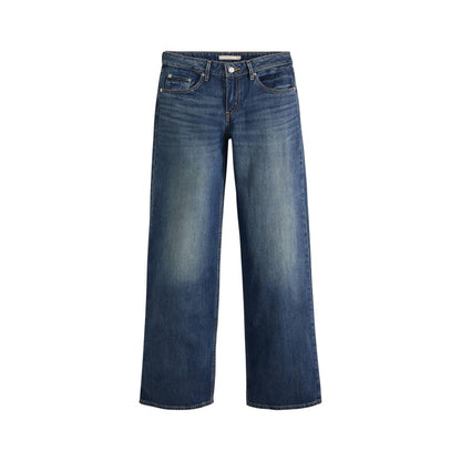 Levi's Women's Relaxed Fit Regular Wide Mom Low Rise Lyocell & Denim Cotton Jeans - Blue