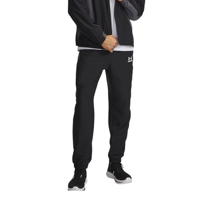 Under Armour Men's Athletic Regular Fit Polyester Joggers - Black White Signature
