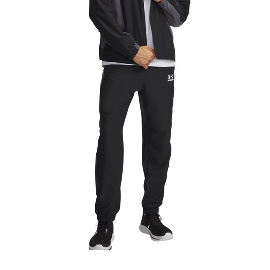 Under Armour Men's Athletic Regular Fit Polyester Joggers - Black White Signature